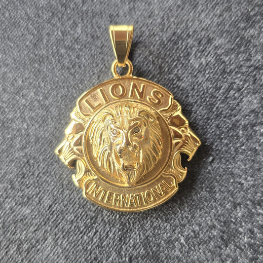 DIJE TRES LEONES ORO 18K LAMINADO
