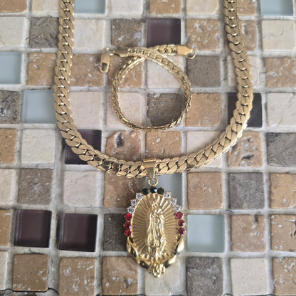 SET VIRGEN CON ELECCION DE TEJIDO! ORO LAMINADO 18K