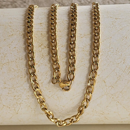 CADENA TEJIDO CUBANO 4.5mm ORO 18k LAMINADO