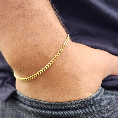 CADENA TEJIDO CUBANO 4.5mm ORO 18k LAMINADO