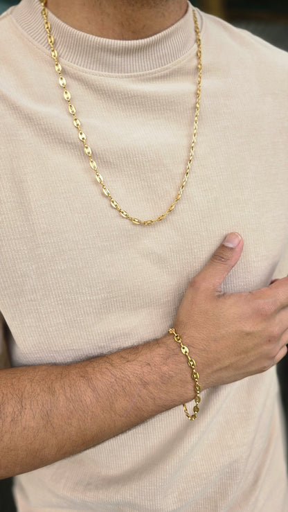 TEJIDO ANCLA 6mm ORO 18k LAMINADO