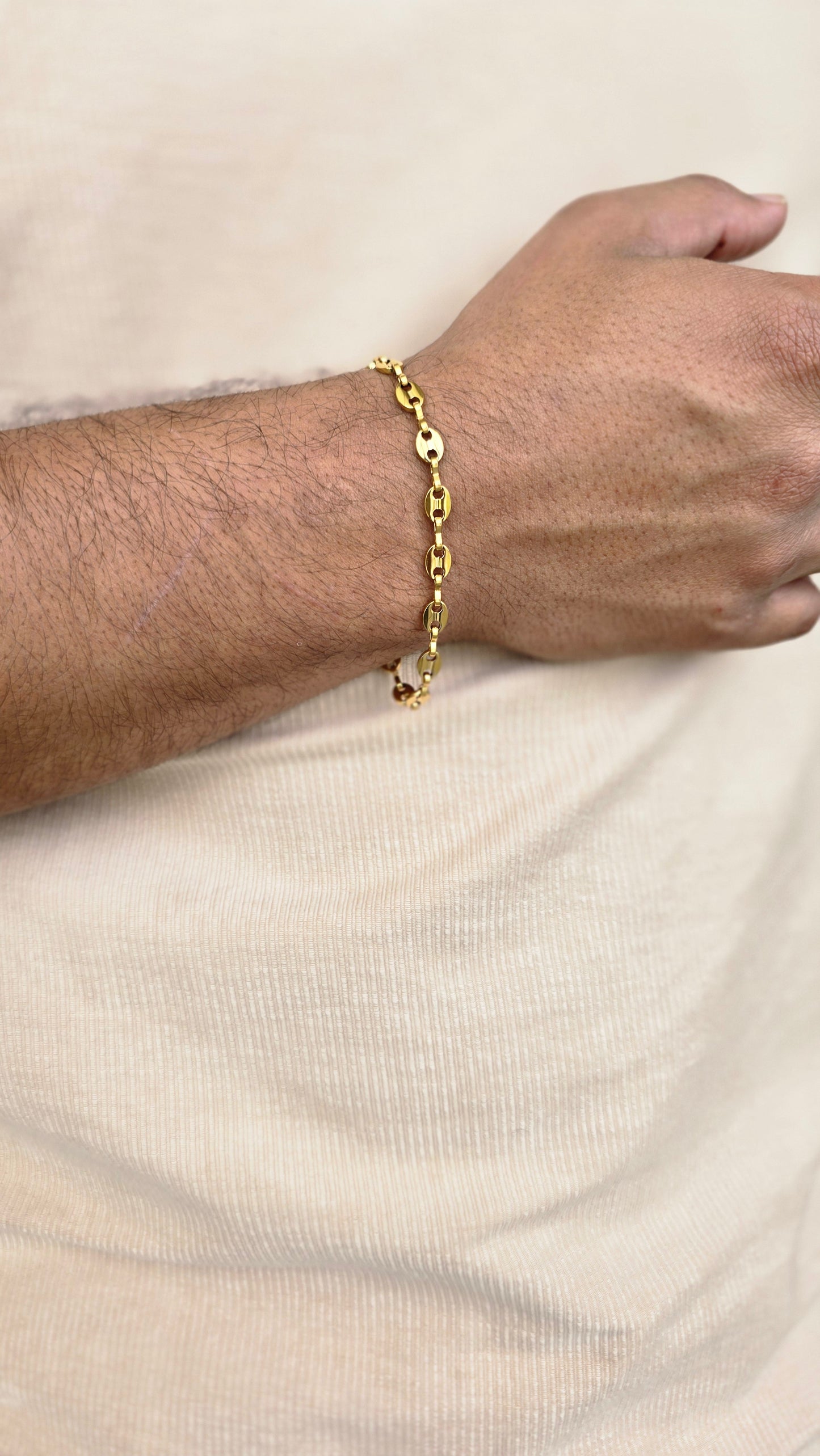 TEJIDO ANCLA 6mm ORO 18k LAMINADO