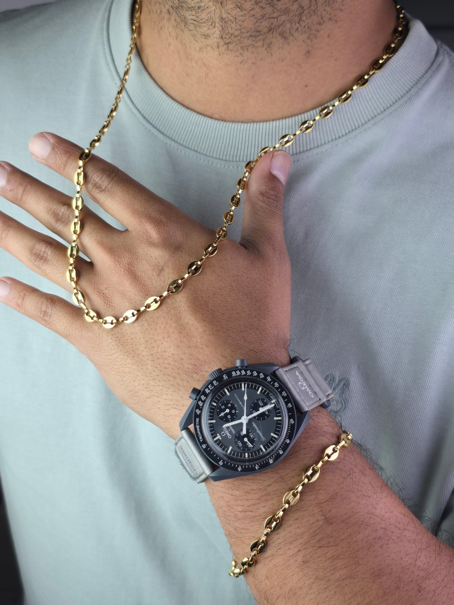 TEJIDO ANCLA 6mm ORO 18k LAMINADO