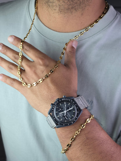 TEJIDO ANCLA 6mm ORO 18k LAMINADO