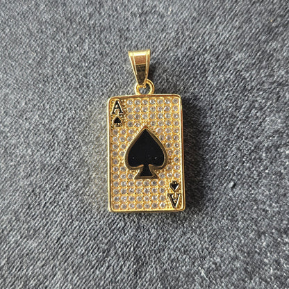 DIJE As DE PICAS ORO 18K LAMINADO