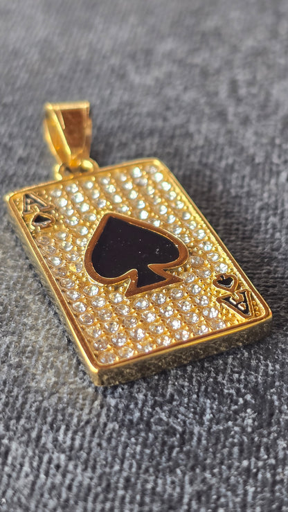 DIJE As DE PICAS ORO 18K LAMINADO