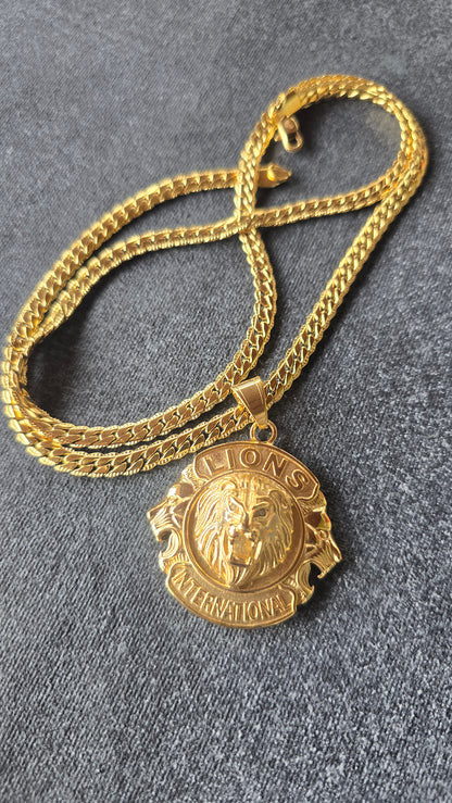 DIJE TRES LEONES ORO 18K LAMINADO