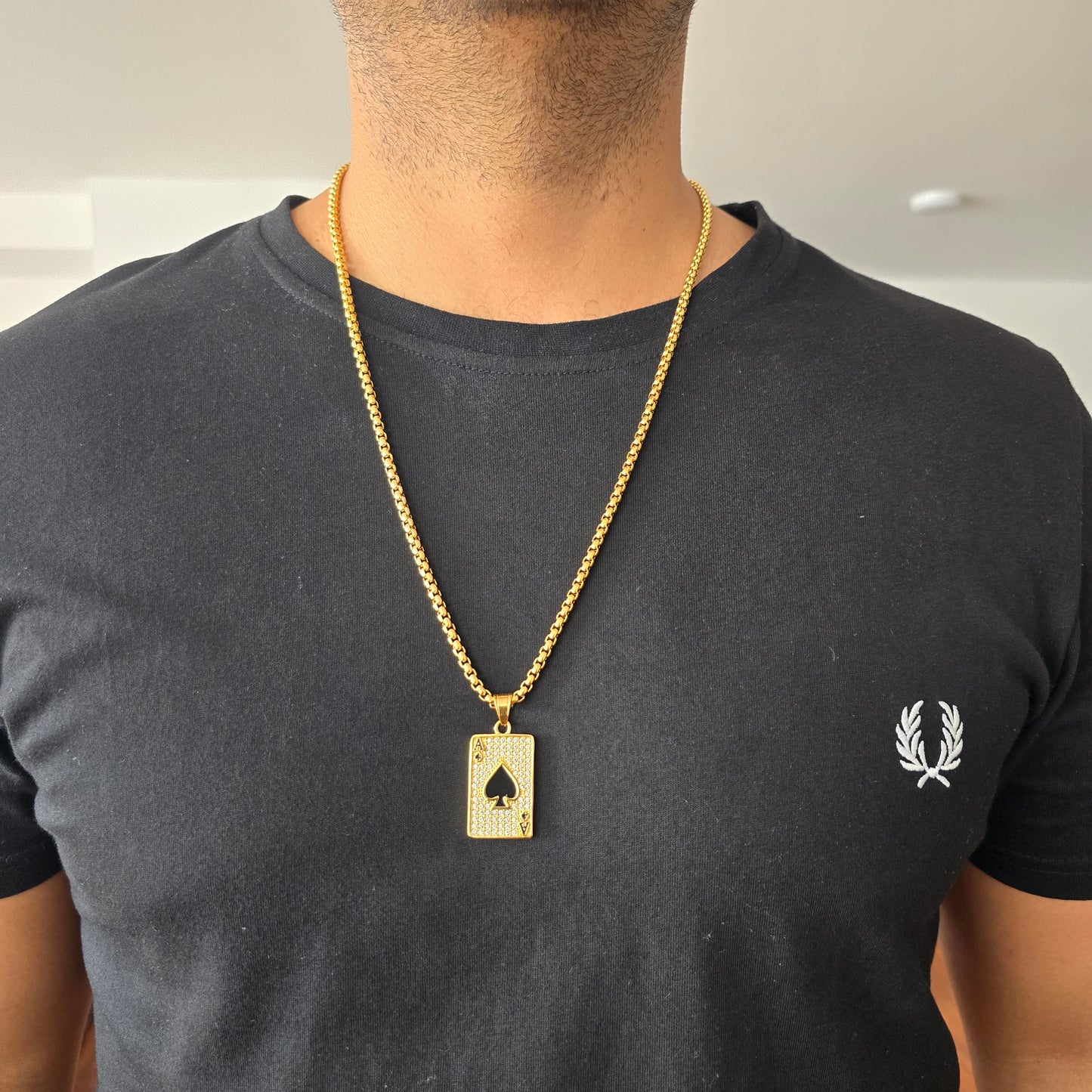 DIJE As DE PICAS ORO 18K LAMINADO