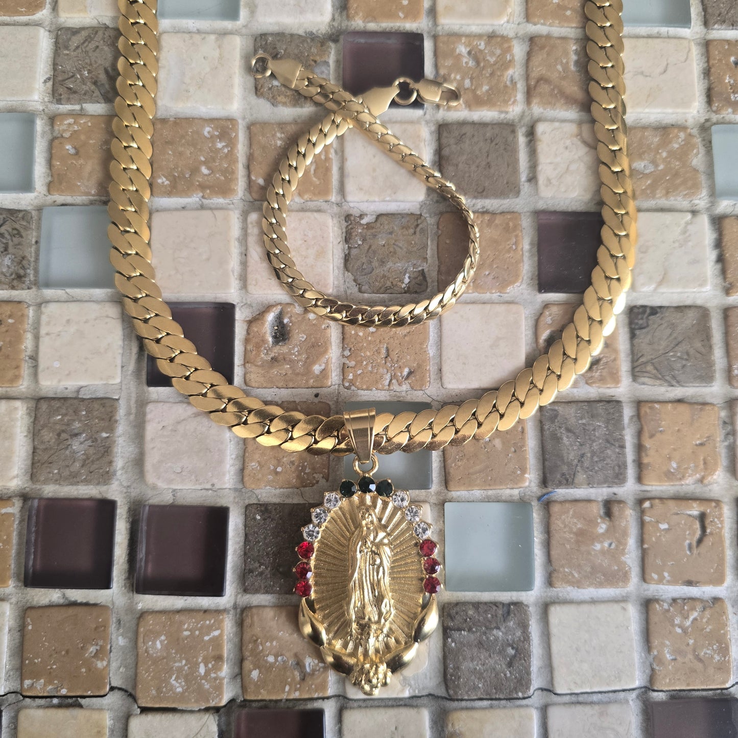 SET VIRGEN CON ELECCION DE TEJIDO! ORO LAMINADO 18K